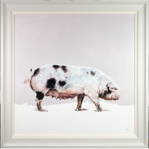 235 - VICKY PALMER (MODERN) OIL ON CANVAS‘Pretty in Pink’ Signed, titled to gallery label verso 32” x 32” ... 