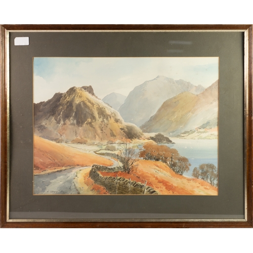 317 - EDWIN CRIEG HALL (1929-2017) WATERCOLOUR‘Crummock Water’Signed, titled and dated November (19)80 ver... 