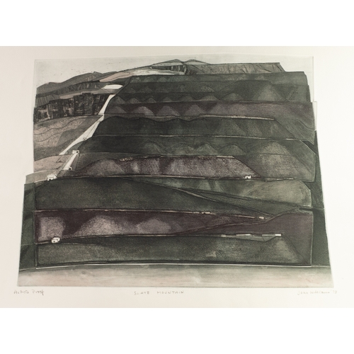 355 - JOAN WILLIAMS (1922-2002) SIGNED ARTIST PROOF ETCHING WITH AQUATINT‘Slate Mountain’ Signed, titled a... 