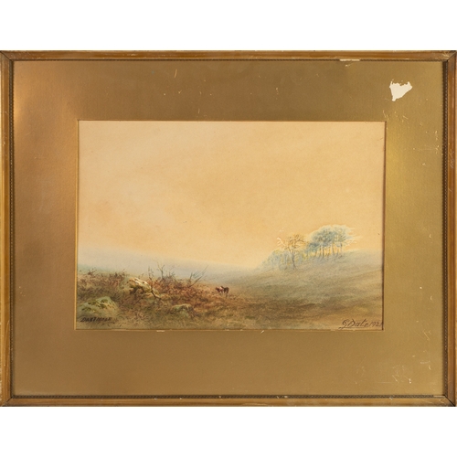 320 - G BATE (EARLY TWENTIETH CENTURY) SUITE OF THREE WATERCOLOURSRural scenes Signed and dated 19219 ¼” x... 