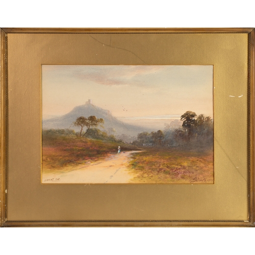 320 - G BATE (EARLY TWENTIETH CENTURY) SUITE OF THREE WATERCOLOURSRural scenes Signed and dated 19219 ¼” x... 