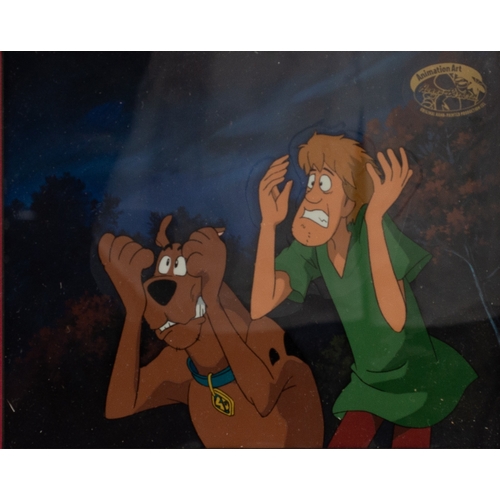 382 - HANNA BARBERA ANIMATION ARTHAND PAINTED PRODUCTION CEL Scooby Doo and Shaggy 7 ¾” x 9 ¾” (19.7cm x 2... 