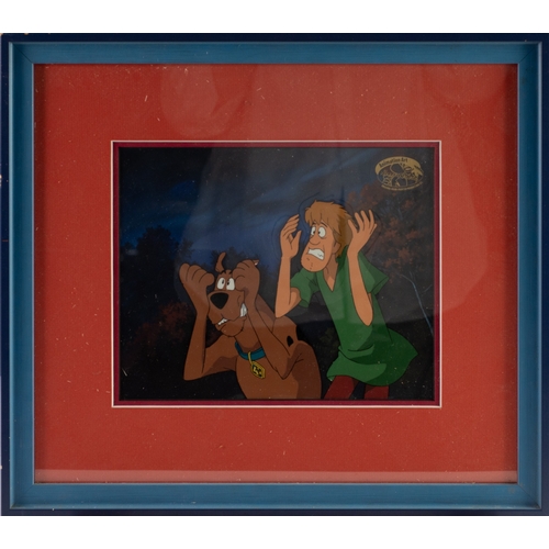 382 - HANNA BARBERA ANIMATION ARTHAND PAINTED PRODUCTION CEL Scooby Doo and Shaggy 7 ¾” x 9 ¾” (19.7cm x 2... 