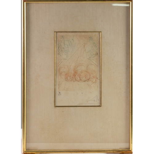 352 - SALVADOR DALI ARTIST SIGNED LIMITED EDITION ETCHING IN COLOURSON WOVEN PAPER‘Cymbeline’, from Shakes... 