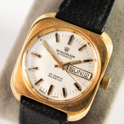 121C - WALTHAM, SWISS MADE GENT'S WRISTWATCH, with automatic incabloc 25 jewels movement, the circular silv... 