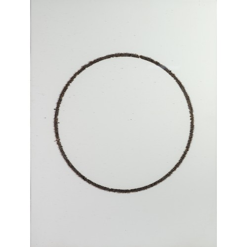 343 - ALASTAIR MACKIE (1977)MIXED MEDIA, DEAD FLIES AND PERSPEXFly RingSigned verso22 ½” x 17” (57.1cm x 4... 