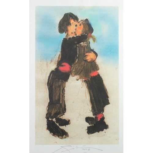 365 - HAROLD RILEY (1934 - 2023) ARTIST SIGNED COLOUR PRINT Puppy Love Signed and dated 2016 in pencil and... 