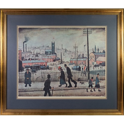 368 - L.S. LOWRY (1887 - 1976) ARTIST SIGNED LIMITED EDITION COLOUR PRINT View of a Town An edition of 850... 