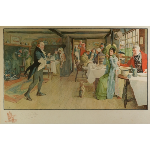 359 - SIGNED CECIL ALDIN (1870-1935) : Colour lithograph ‘Begging for Treats’, signed to the margin lower ... 