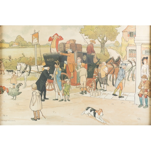 359 - SIGNED CECIL ALDIN (1870-1935) : Colour lithograph ‘Begging for Treats’, signed to the margin lower ... 