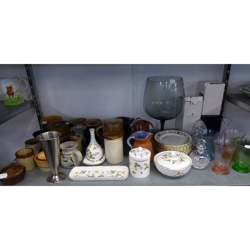 9 - FOUR RADON GLASS BEAKERS, CAITHNESS GLASS VASE (BOXED) DOULTON CUT GLASS JAR AND COVER (BOXED), QUAN... 