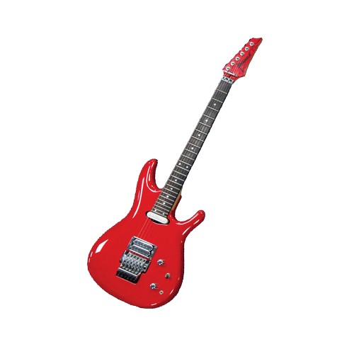 136 - IBANEZ JS JOE SATRIANI SIX STRING ELECTRIC GUITAR IN MUSCLE CAR RED, (027711), the headstock with cl... 