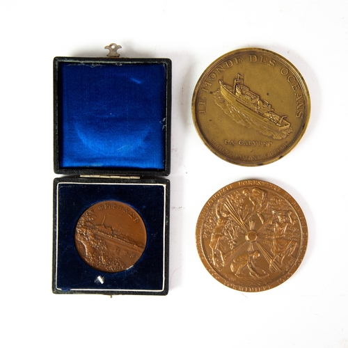 5 - JAPANESE CIRCA 1920's COMMEMORATIVE BRONZE MEDALLION, anniversary of the Osaka mint, 2 1/8