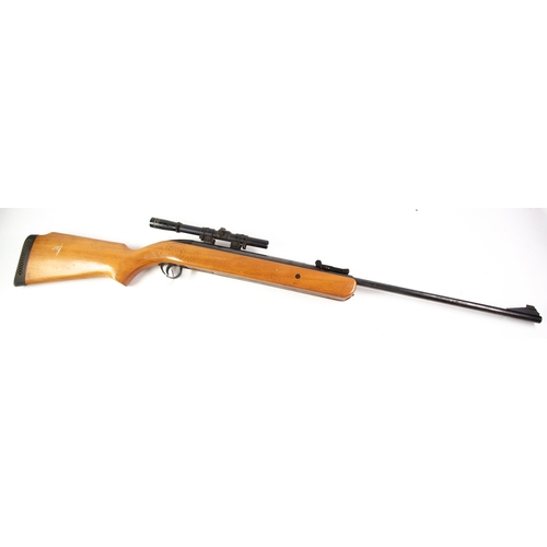 39 - BSA 'SPORT' .22 AIR RIFLE, fitted with a WEBLEY 4X15 TELESCOPIC SIGHT, some minor surface rusting, a... 