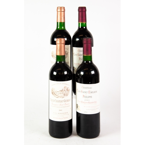 167 - TWO BOTTLES 2001 CHATEAU CLOS ST EMILION PHILIPPE GRAND CRU red wine and TWO BOTTLES 2001 VIEUX CHAT... 