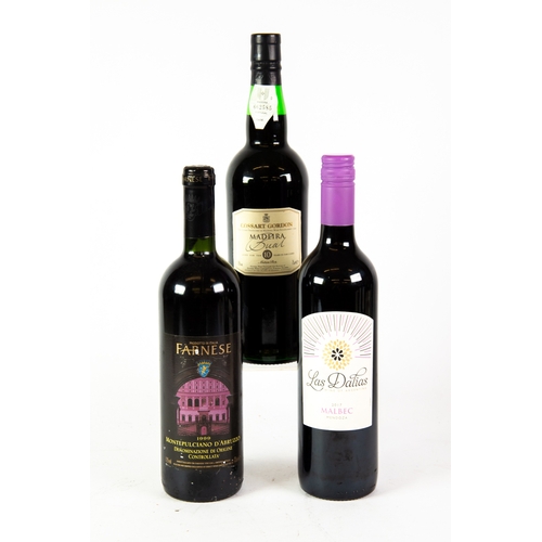 170 - ONE BOTTLE ITALIAN 1999 FARNESE MONTEPULCIANO D'ABRUZZO red wine; ONE BOTTLE 2017 ARGENTINIAN LAS DA... 