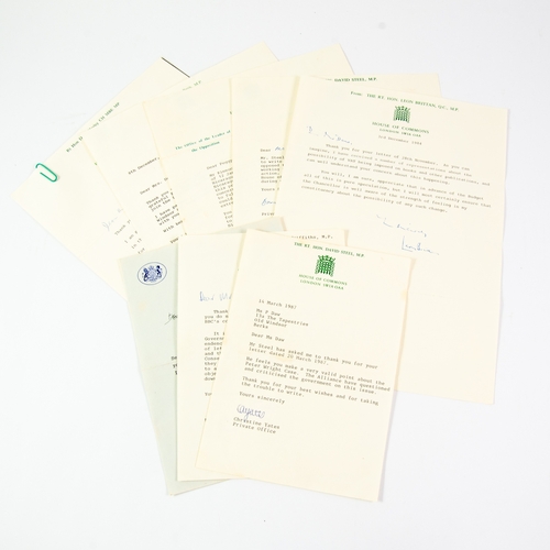 57 - SELECTION OF LETTERS ON HOUSE OF COMMONS HEADED PAPER in response to letters sent by a concerned mem... 