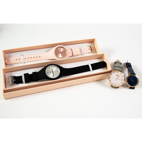 456 - TWO LADY'S DIAMONIQUE (DMQ) QUARTZ FASHION WATCHES, boxed as new with instruction leaflets (c/r - wo... 