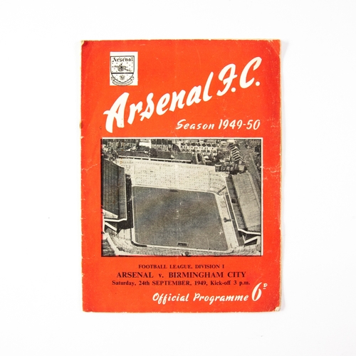 114 - ARSENAL V BIRMINGHAM CITY PROGRAMME 1949/50