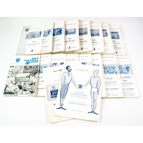 124 - A LARGE QUANTITY OF SALE RUGBY UNION PROGRAMMES, dating the 1940's to the 1960's