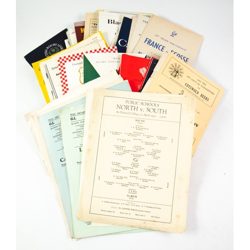 125 - A LARGE QUANTITY OF RUGBY UNION PROGRAMMES of the 1950's, France v England, France v Scotland and Wa... 