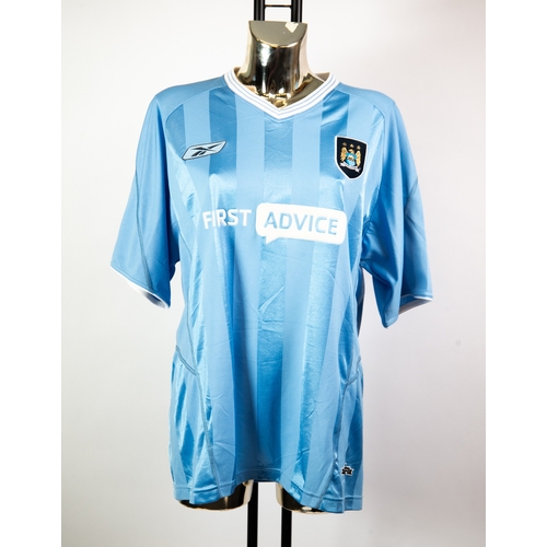 83 - MANCHESTER CITY FIRST ADVICE HOME SHIRT, SIZE L, 2002/03