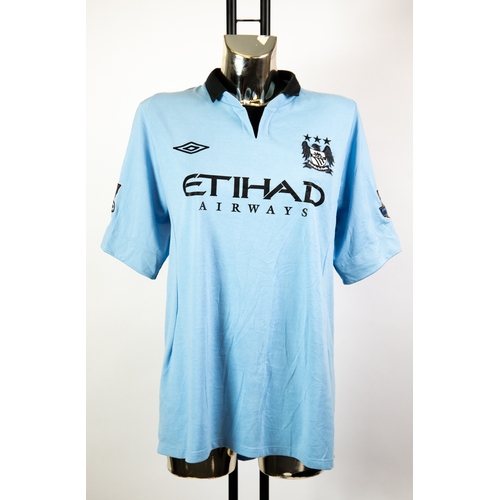 84 - MANCHESTER CITY ETIHAD HOME SHIRT 12/13 No 16 Kun Aguero on the back