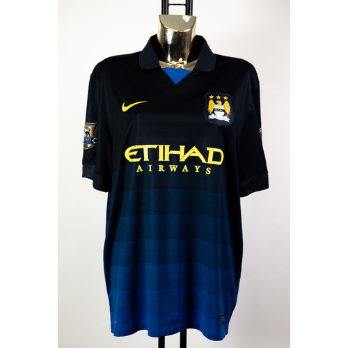 86 - MANCHESTER CITY AWAY SHIRT, Puma 14/15, Black Etihad, size L