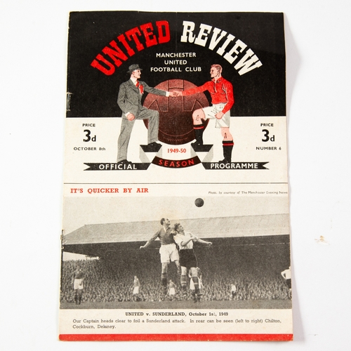 100 - MANCHESTER UNITED PROGRAMME 1949/50 v Sunderland