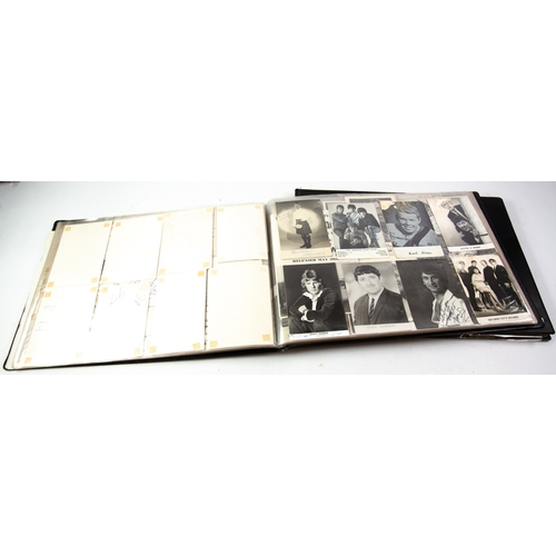 176 - TWO LARGE ALBUMS CONTAINING MANY SIGNED and FACSIMILE AUTOGRAPHED 1960's/70's PHOTOGRAPHS of ENTERTA... 