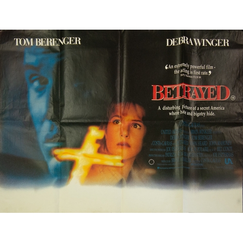 177 - FOLDED QUAD POSTER for the FILM 'BETRAYED' 1988, together with a large selection of 1970's/80's most... 