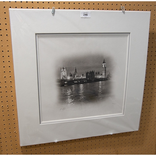 162 - DARREN BAKER (1976) ARTIST SIGNED LIMITED EDITION BLACK AND WHITE PRINT FROM A PENCIL DRAWING‘A View... 