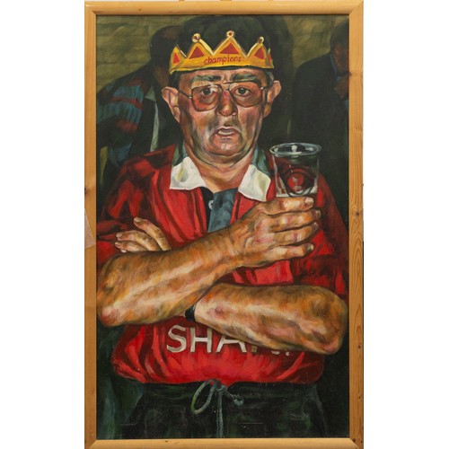 79 - EMMA JANE KNOWLES (TWENTIETH/ TWENTY FIRST CENTURY)OIL PAINTING ON CANVAS 'Champions' Portrait of a ... 