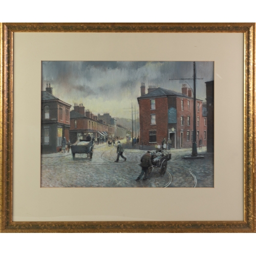 15 - TOM BROWN (1933-2017)PASTELPenny Meadow, Ashton-Under-Lyne signed 13 ½” x 18 ½” (34.3cm x 47cm)... 