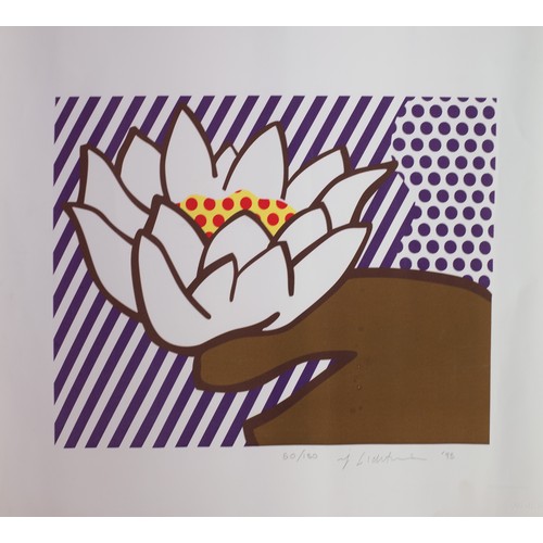 152 - ROY LICHTENSTEIN (1923-1997) ARTIST SIGNED LIMITED EDITION SERIGRAPH‘Waterlily’, ’93, (50/130) with ... 