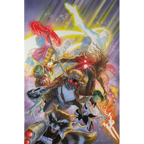 158 - ALEX ROSS (b.1970) FOR MARVEL COMICS SIGNED LIMITED EDITION ARTIST PROOF COLOUR PRINT‘Guardians of t... 