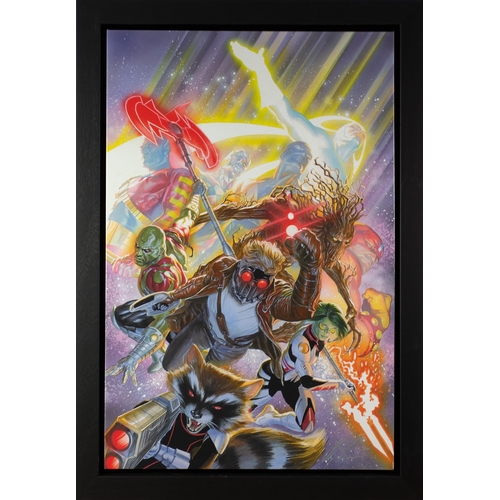 158 - ALEX ROSS (b.1970) FOR MARVEL COMICS SIGNED LIMITED EDITION ARTIST PROOF COLOUR PRINT‘Guardians of t... 