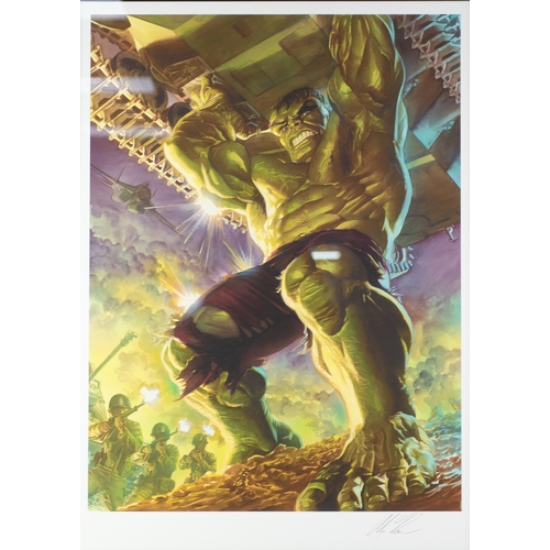 159 - ALEX ROSS (b.1970) FOR MARVEL COMICS ARTIST SIGNED LIMITED EDITION COLOUR PRINT‘Immortal Hulk’ (46/1... 