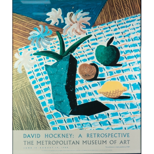 55 - ‘DAVID HOCKNEY: A RETROSPECTIVE’ THE METROPOLITAN MUSEUM OF ART EXHIBITION PRINT (1988) 25.75” x 30.... 