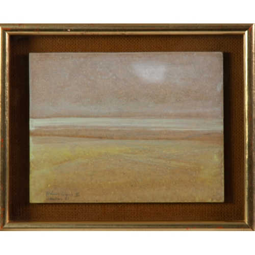 49 - DENNIS HAWKINS (1925-2001) WATERCOLOUR ON BOARD ‘Walney Island III’ Signed, titled and dated (19)81,... 