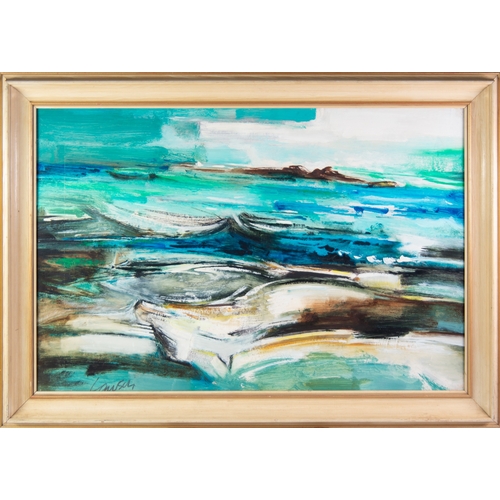 80 - KENNETH LAWSON (1920-2008) OIL PAINTING ON BOARD 'Whirlpool' Menton-Garavan, South of France Signed ... 