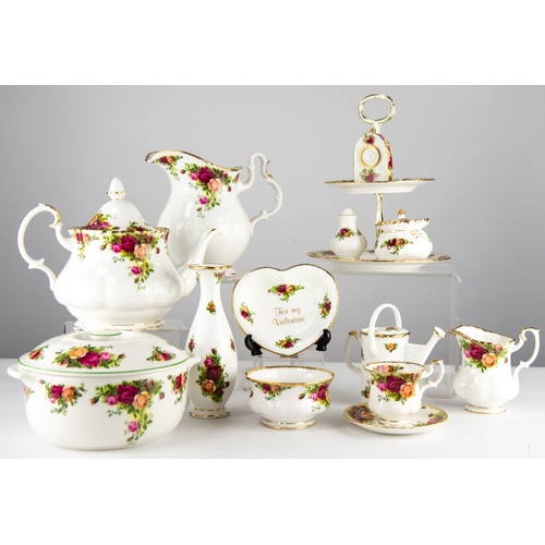 180 - COLLECTION OF ROYAL ALBERT COUNTRY ROSES PATTERN CHINA, comprising: 6 coffee cups and saucers Coffee... 