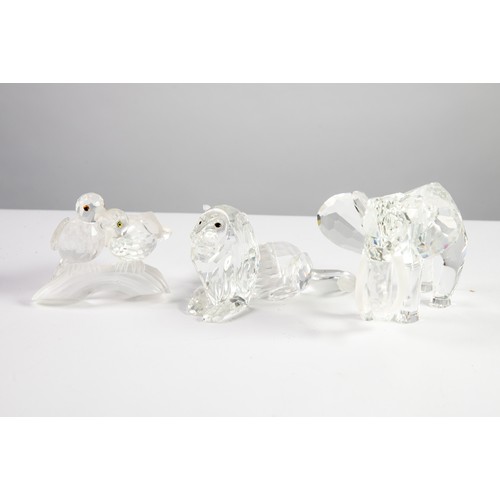 36 - FIVE BOXED SWAROVSKI GLASS MODELS OF ANIMALS, comprising: THREE FROM THE ‘INSPIRATION AFRICA’ SERIES... 