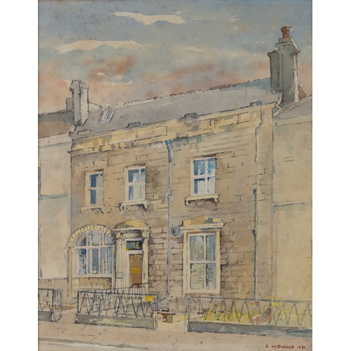 208 - ERNEST MIDWOOD (1917-1993) WATERCOLOURStone house Signed and dated 1981 17 ¼” x 13 ½” (43.8cm x 34.2... 