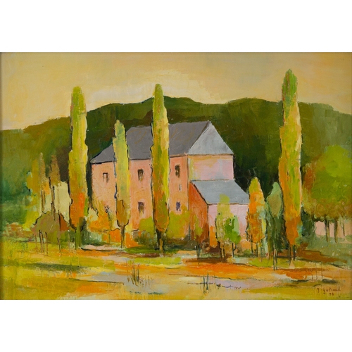 191 - J GUERAUD (TWENTIETH CENTURY) OIL ON CANVASFarmhouse in Provence Signed and dated (19)78 12 ½” x 17 ... 