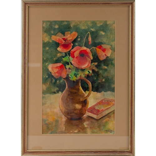 192 - J GUERAUD (TWENTIETH CENTURY)WATERCOLOUR Jug of Flowers Signed 14 ½” x 9 ¼” (36.8cm x 23.5cm) A CAST... 