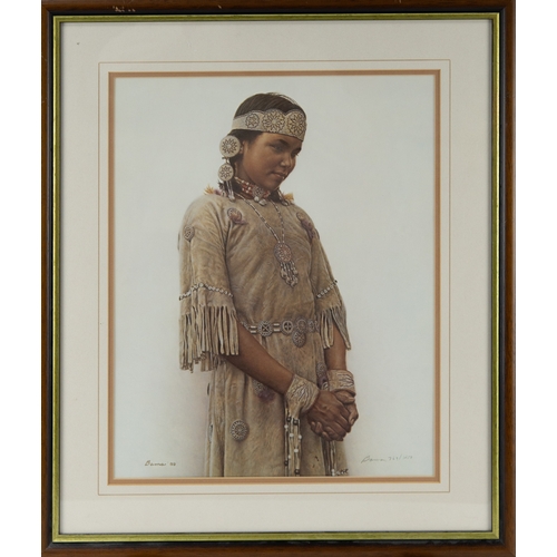 301 - JAMES BAMA (1962) TWO ARTIST SIGNED LIMITED EDITION COLOUR PRINTS ‘Northern Cheyenne Wolf Scout’, 20... 