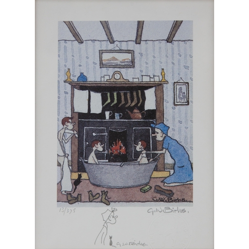 302 - G.W BIRKS (1929 – 1993) SEVEN ARTIST SIGNED LIMITED EDITION COLOUR PRINTS Framed and mounted in four... 