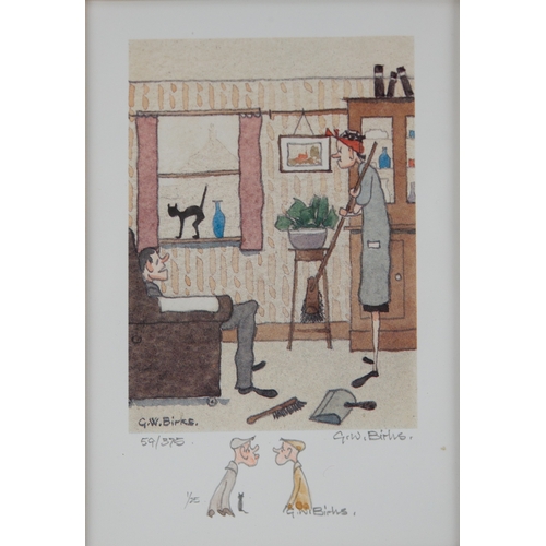 302 - G.W BIRKS (1929 – 1993) SEVEN ARTIST SIGNED LIMITED EDITION COLOUR PRINTS Framed and mounted in four... 