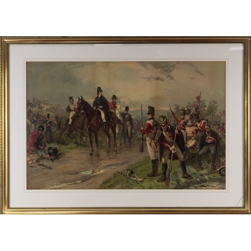 290 - AFTER ROBERT ALEXANDER HILLINGFORD (1825-1904)CHROMOLITHOGRAPHIC PRINT'Wellington at Waterloo'20